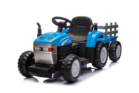 Mamido Mamido Detský elektrický traktor s vlečkou Farm 24V 2x45W modrý