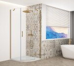 GELCO TRINITY GOLD štvrťkruhový kút 900x900 pravý, číre sklo, GT6590CR-G GT6590CR-G