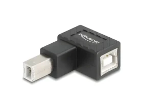 DeLock 67205 čierna / Redukcia USB 2.0 / Type-B - Type-B / priamy - pravouhlý hore (67205)