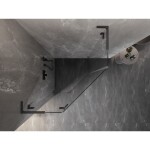 MEXEN/S - Lunar L sprchový kút päťboký krídlový ľavá 100x100 cm transparent, grafit kartáčovaná 831L-100L-100P-66-00-L