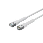 Lanview Flex-Angle Cat6a biela / Sieťový kábel / RJ-45 / 1,5 m / U/FTP / LSZH (LV-6AFTP-FLEX-ANG-015W)