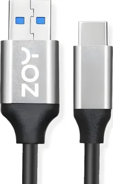 ZOY ZCAC2 2 m čierno-strieborná / USB kábel / USB-A (M) - USB-C (M) (ZCAC2)