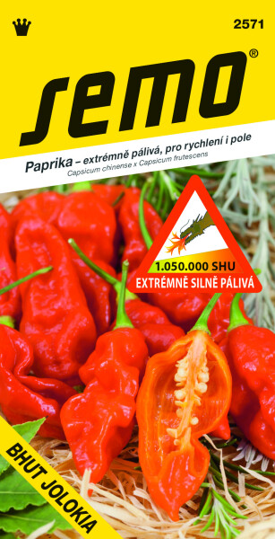 SEMO Paprika Bhut Jolokia - extrémne silno pálivá