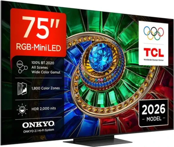 75" TCL 75RM7L čierna / 4K UHD / RGB Mini-LED / 144Hz / Google TV / Wi-Fi / BT / 40W repro (75RM7L)