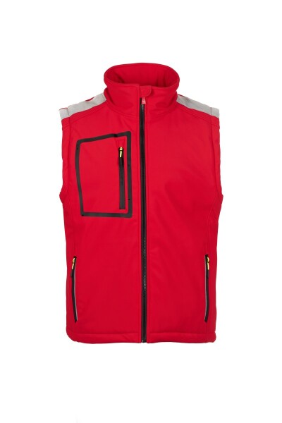 Pánska softshellová vesta Payper STREAM VEST PAD Farba: Červená/ Čierna, Veľkosť: XL (S00772048903015XL)