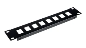 Equip EZKP-10-B čierna / Patch panel / 10" / 1U / pre Keystone RJ45 / kov (EZKP-10-B)