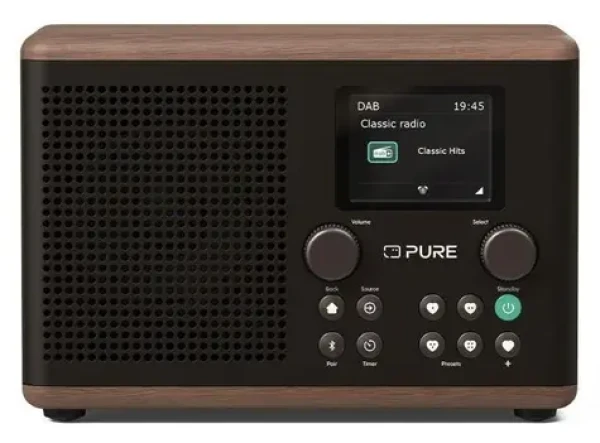 Pure Classic H4 čierna / Digitálne rádio / DAB+ / FM / Bluetooth / USB (252983)