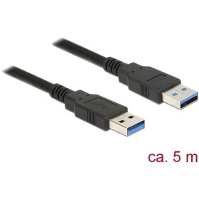Delock USB kábel USB 3.2 Gen1 USB-A zástrčka, USB-A zástrčka 5.00 m čierna pozlátené kontakty 85064; 85064