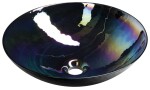 SAPHO - DECORA NERO MURANO sklenené umývadlo na dosku, priemer 41cm, čierna YM1237