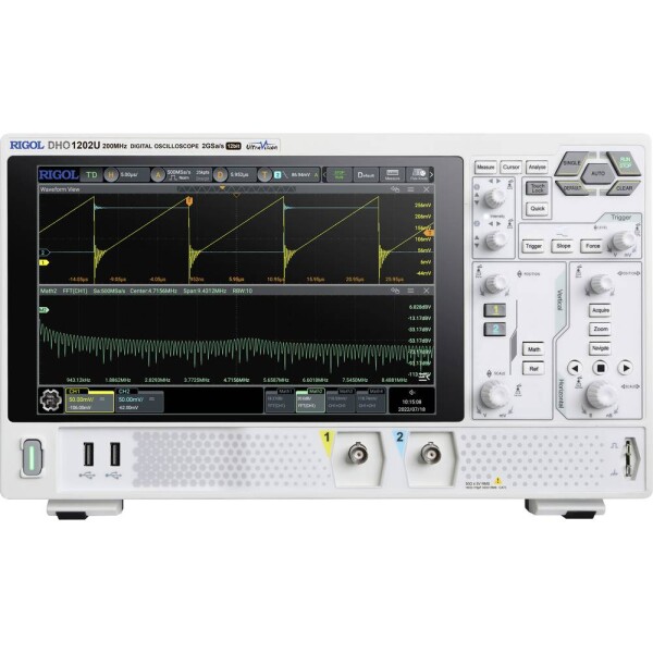 Rigol DHO1202U digitálny osciloskop 200 MHz 2-kanálová 2 GSa/s 25 Mpts 12 Bit 1 ks; DHO1202U