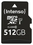 INTENSO UHS-I Performance 512GB / Pamäťová karta microSDXC / UHS-I U1 / Class 10 / čítanie 90 MB/s / vr. SD adaptéra (3424493)