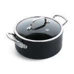 GreenPan Hrniec s nepriľnavým keramickým povrchom s pokrievkou Barcelona Pro 24 cm čierna (CC005334-001)