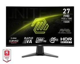 27" MSI MAG 276CXFDE čierna / Monitor / FHD / Rapid VA / 280 Hz / 0,5 ms / 300 cd/m2 / 2× HDMI + DP / VESA (9S6-3CE01M-015)