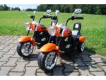 Mamido Detská elektrická motorka Chopper oranžová