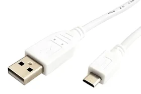 OEM biely / Kábel USB-A - microUSB B / 5pin / 1,8m (11.99.8752)