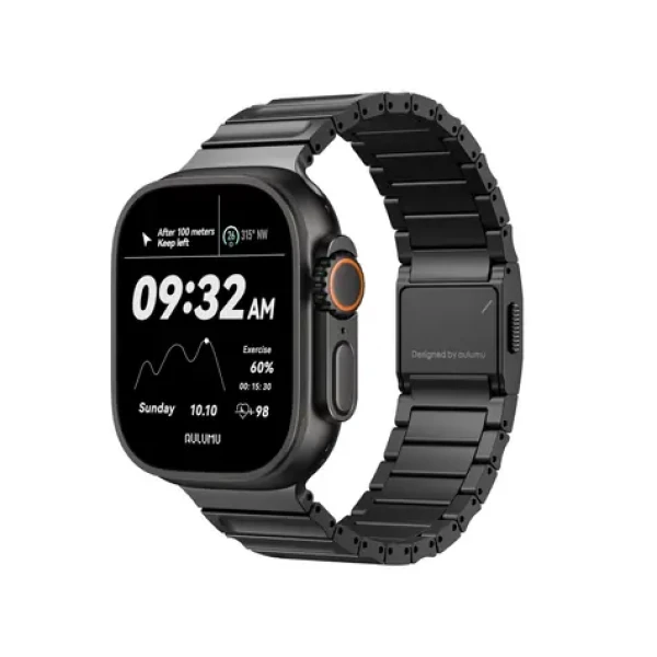 Aulumu C01 Hi-Per Titanium remienok Apple Watch 49mm/46mm/45mm/44mm/42mm, Black (6975941662041)