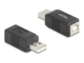 DeLock Adaptér USB 2.0 A(M)-B(F) čierna / Adaptér / USB 2.0 / 0,48 Gbit/s (67202)