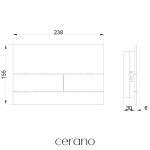 CERANO - Ovládacie tlačidlo splachovania Line k WC modulu Profi - nerezová oceľ - kartáčovaná zlatá CER-8050BD80367