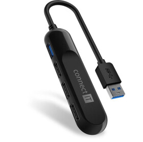 CONNECT IT USB-A hub USB 3.0 čierna / externá (CHU-4000-BK)