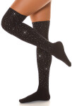 Dámske trblietavé podkolienky SH105 black - In-Stylefashion UNI