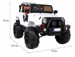 Mamido Elektrické autíčko Jeep All Terrain biele