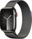 Apple Watch Series 9 GPS + Cellular, 41mm Koperta ze stali nierdzewnej w farbaze mocnego grafitu z bransoletš mediolańskš w farbaze mocnego grafitu