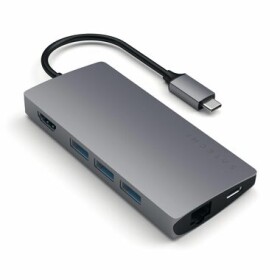 Satechi USB-C multimédiá adaptér / HDMI / LAN / MicroSD / PD 60 W (ST-TCMA2M)