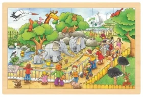 GOKI Drevené puzzle Návšteva ZOO