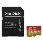 SanDisk Extreme microSDHC 32GB / UHS-I U3 V30 / čítanie: 100 MBs / zápis: 60MBs / vhodné pre 4K (SDSQXAF-032G-GN6MA)