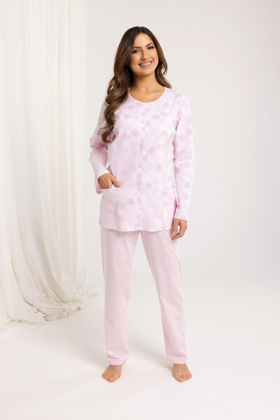 Pyžamo Regina 710 long/r M-XL Z25/26 dámske nezapínané Růžová M
