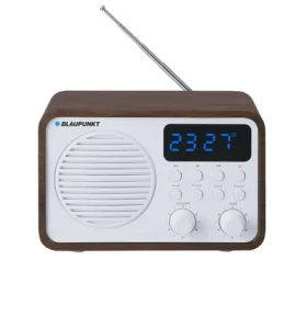 Blaupunkt PP7BT biela / prenosné rádio / FM / Bluetooth / AUX / USB / diaľkový ovládač / 4-5 hodín prevádzky (PP7BT)