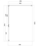 OMNIRES - MANHATTAN obdĺžnikový sprchovací kút s krídlovými dverami, 120 x 90 cm čierna mat / transparent /BLMTR/ MH1290BLTR