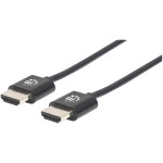 Manhattan HDMI prepojovací kábel Zástrčka HDMI-A, Zástrčka HDMI-A 3.00 m čierna 394376 4K UHD, audio return channel HDMI kábel; 394376