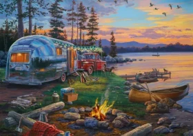 Schmidt Puzzle Kempovanie pri jazere