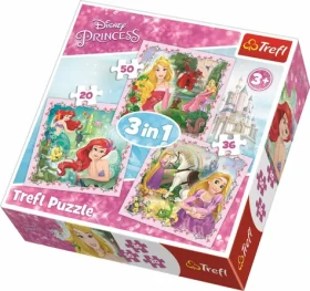 Trefl - Puzzle - Disney princeznej s priateľmi 3v1