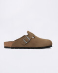 Birkenstock Boston Soft Footbed Suede Leather Dark Tea Tonal FB 43