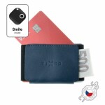 FIXED Smile Tiny Wallet Kožená peňaženka so smart trackerom FIXED Smile PRO modrá (FIXSM-STN2-BL)