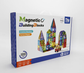 Mamido Mamido Farebná magnetická stavebnica 100 dielov MT1435