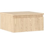 MEXEN/S - Rivel kúpeľňová skrinka pod umývadlo 50 cm s doskou, 1 šuplík, reliéf, dub 91A20-05023-1-BFC81