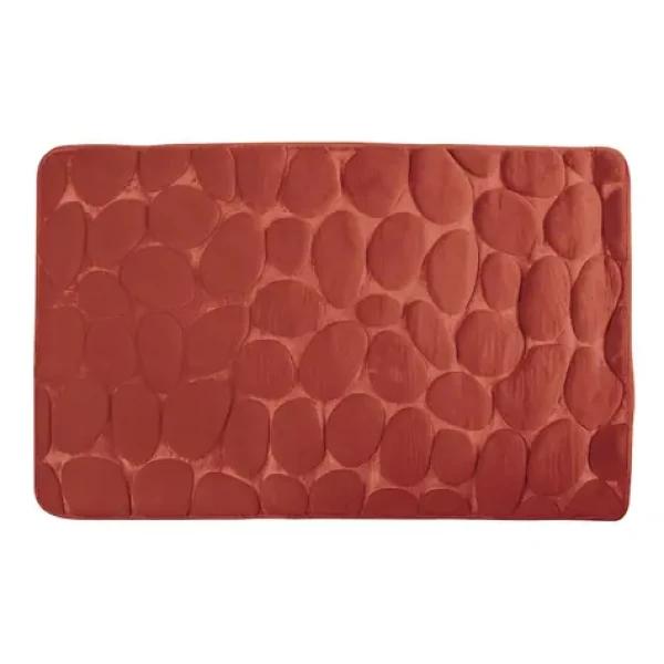 MSV Pebbles kúpeľňová predložka 40 x 60 cm terakota / PU pena / protišmyková
