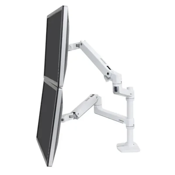 Ergotron LX Dual Stacking Arm biela / Stolný držiak s ramenom pre dvoch LCD (45-492-216)