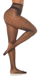 Sexy Fishnet Tights with pattern black Einheitsgroesse