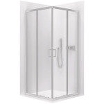 CERANO - Sprchovací kút Fabrizio L/P - 5 mm - chróm, transparentné sklo - 80x80x195 - posuvný CER-477973