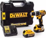 DeWalt DCD797P2B / Aku príklepová vŕtačka / 18V XR / 2x 5Ah / 70 Nm / nabíjačka / kufor (DCD797P2B)