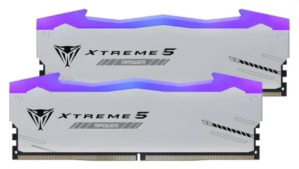 Patriot Viper Xtreme 5 RGB 48GB (2x24GB) 5800MHz strieborná / DIMM / DDR5 / CL38 / On-Die ECC / Unbuffered / 1.45V (PVXR548G80C38KM)