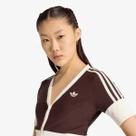 Tričko adidas V-Neck Shirt With Buttons Aurora Coffee S