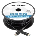 Lanberg CA-HDMI-30FB-0200-BK čierna / Optický kábel HDMI / AOC / HDMI 2.1 / 20 m / 8K (CA-HDMI-30FB-0200-BK)