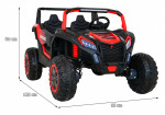 Mamido Elektrické autíčko Buggy UTV 24V 4x200W červené
