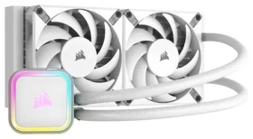 Corsair iCUE H100i RGB ELITE biela / 2x 120mm / 28.9dB / 400-1850 RPM / 59.1CFM / Intel + AMD (CW-9060078-WW)
