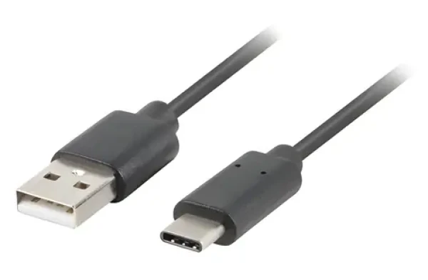 Lanberg CA-USBO-20CU-0010-BK čierna / Dátový kábel / USB-A (M) - USB-C (M) / 1 m / USB 2.0 (CA-USBO-20CU-0010-BK)